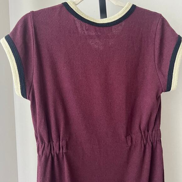 Free People Beach Retro Vibes Mini Dress in Plum - Picture 5 of 8